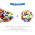 dog puzzle toys Colorful Braided Rubber Ball Bite Resistant Pet Toy Supplier